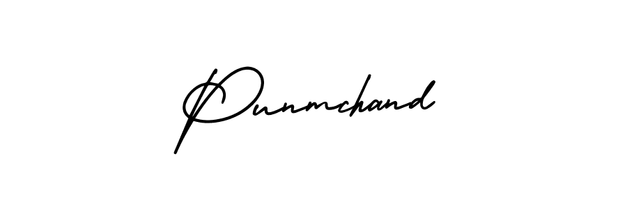 Make a beautiful signature design for name Punmchand. With this signature (AmerikaSignatureDemo-Regular) style, you can create a handwritten signature for free. Punmchand signature style 3 images and pictures png