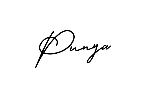 Best and Professional Signature Style for Punya. AmerikaSignatureDemo-Regular Best Signature Style Collection. Punya signature style 3 images and pictures png