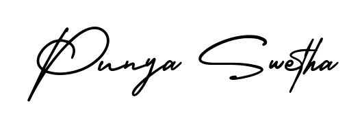 Try this chic Punya Swetha handwritten sign style. Using AmerikaSignatureDemo-Regular font elements, it gives your name a sleek, memorable identity. Punya Swetha signature style 3 images and pictures png