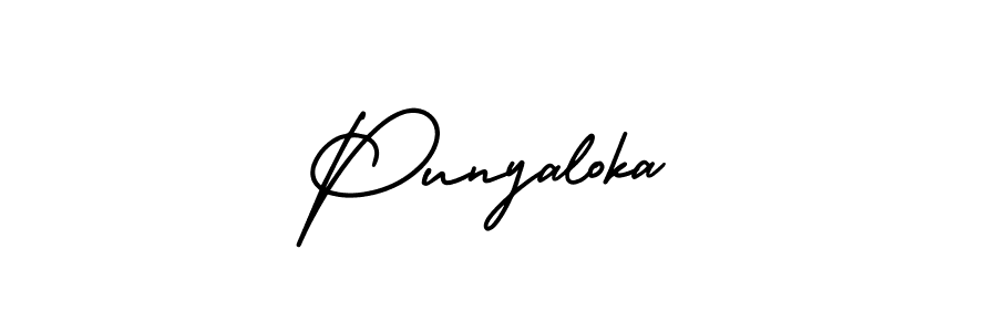 Also we have Punyaloka name is the best signature style. Create professional handwritten signature collection using AmerikaSignatureDemo-Regular autograph style. Punyaloka signature style 3 images and pictures png