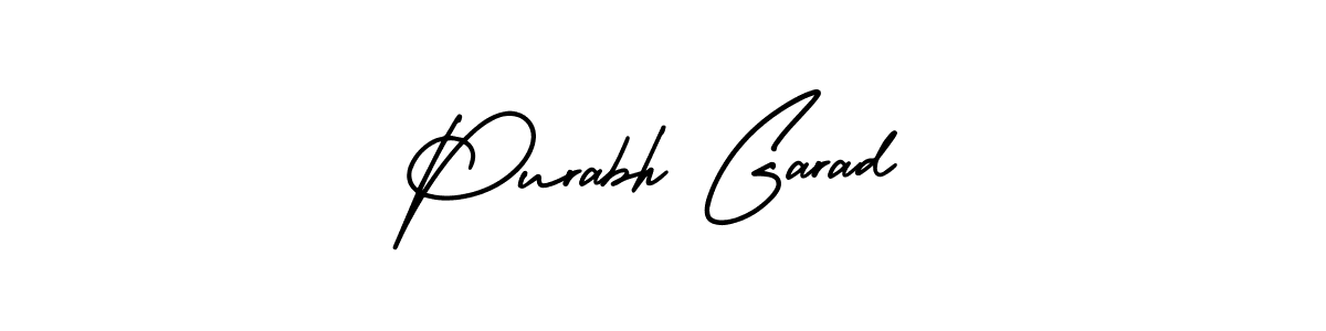 Check out images of Autograph of Purabh Garad name. Actor Purabh Garad Signature Style. AmerikaSignatureDemo-Regular is a professional sign style online. Purabh Garad signature style 3 images and pictures png