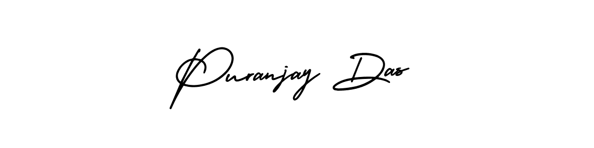 How to make Puranjay Das name signature. Use AmerikaSignatureDemo-Regular style for creating short signs online. This is the latest handwritten sign. Puranjay Das signature style 3 images and pictures png