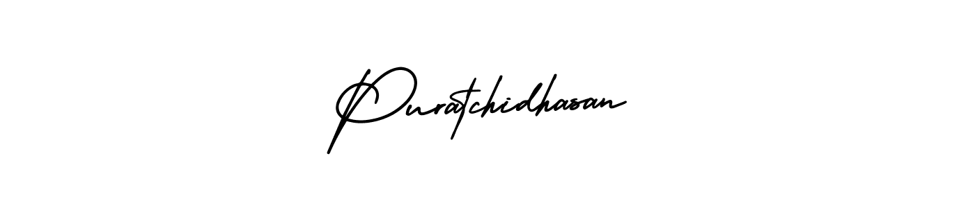 How to make Puratchidhasan signature? AmerikaSignatureDemo-Regular is a professional autograph style. Create handwritten signature for Puratchidhasan name. Puratchidhasan signature style 3 images and pictures png
