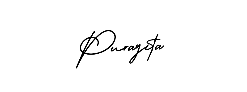 You should practise on your own different ways (AmerikaSignatureDemo-Regular) to write your name (Purayita) in signature. don't let someone else do it for you. Purayita signature style 3 images and pictures png