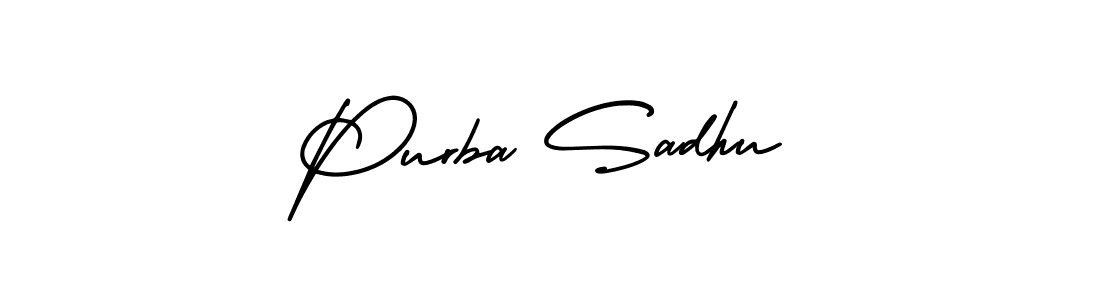 Design your own signature with our free online signature maker. With this signature software, you can create a handwritten (AmerikaSignatureDemo-Regular) signature for name Purba Sadhu. Purba Sadhu signature style 3 images and pictures png
