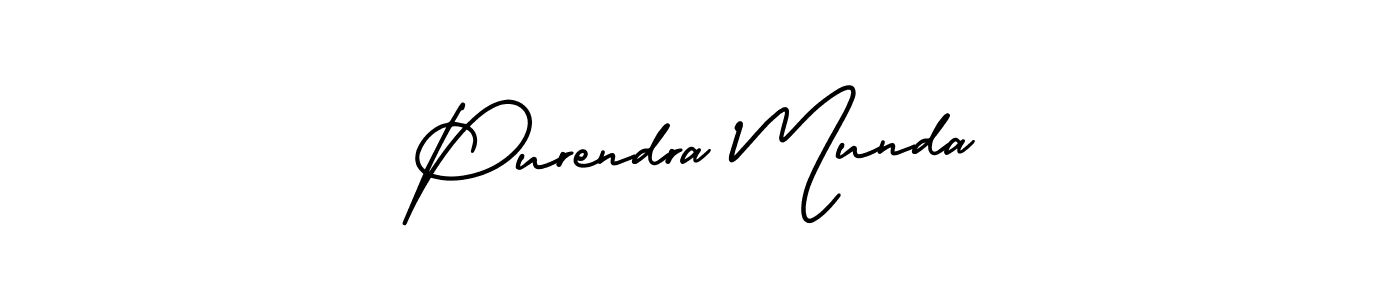 Create a beautiful signature design for name Purendra Munda. With this signature (AmerikaSignatureDemo-Regular) fonts, you can make a handwritten signature for free. Purendra Munda signature style 3 images and pictures png