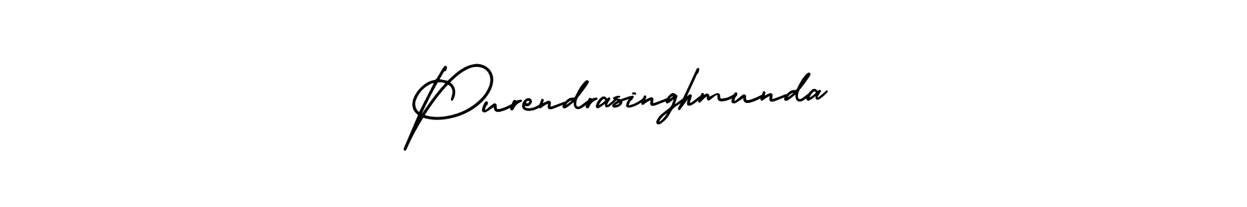 How to make Purendrasinghmunda name signature. Use AmerikaSignatureDemo-Regular style for creating short signs online. This is the latest handwritten sign. Purendrasinghmunda signature style 3 images and pictures png