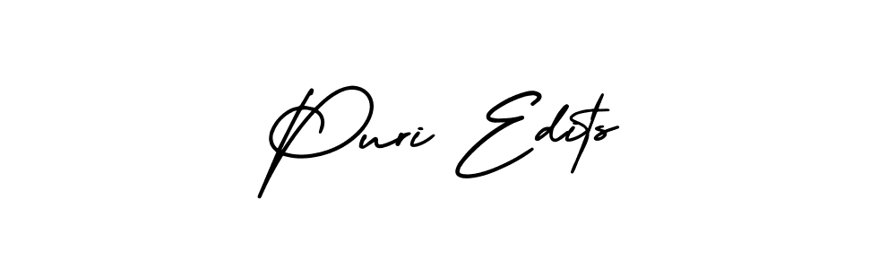 It looks lik you need a new signature style for name Puri Edits. Design unique handwritten (AmerikaSignatureDemo-Regular) signature with our free signature maker in just a few clicks. Puri Edits signature style 3 images and pictures png