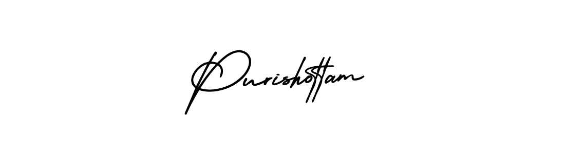 You should practise on your own different ways (AmerikaSignatureDemo-Regular) to write your name (Purishottam) in signature. don't let someone else do it for you. Purishottam signature style 3 images and pictures png