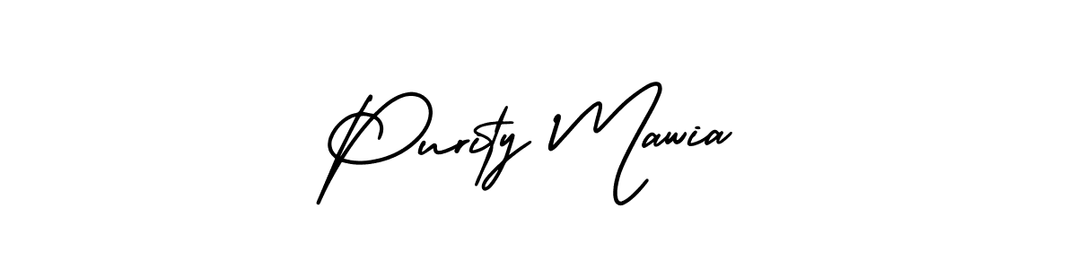 Similarly AmerikaSignatureDemo-Regular is the best handwritten signature design. Signature creator online .You can use it as an online autograph creator for name Purity Mawia. Purity Mawia signature style 3 images and pictures png