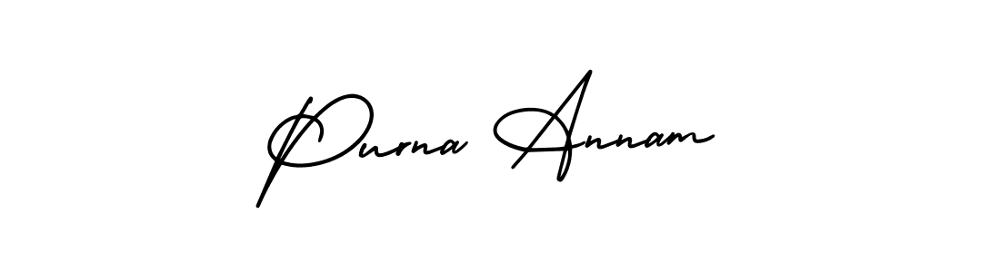 Use a signature maker to create a handwritten signature online. With this signature software, you can design (AmerikaSignatureDemo-Regular) your own signature for name Purna Annam. Purna Annam signature style 3 images and pictures png