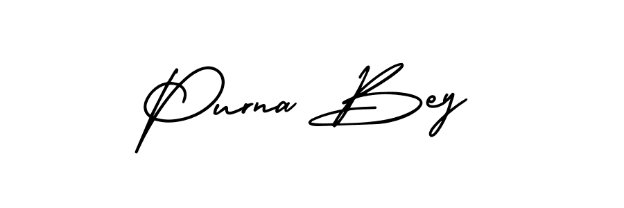Purna Bey stylish signature style. Best Handwritten Sign (AmerikaSignatureDemo-Regular) for my name. Handwritten Signature Collection Ideas for my name Purna Bey. Purna Bey signature style 3 images and pictures png