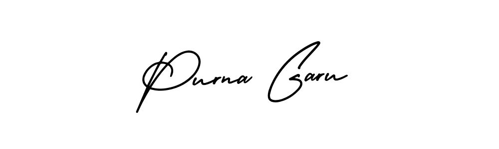 Make a beautiful signature design for name Purna Garu. Use this online signature maker to create a handwritten signature for free. Purna Garu signature style 3 images and pictures png