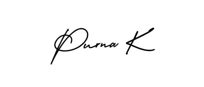 Similarly AmerikaSignatureDemo-Regular is the best handwritten signature design. Signature creator online .You can use it as an online autograph creator for name Purna K. Purna K signature style 3 images and pictures png