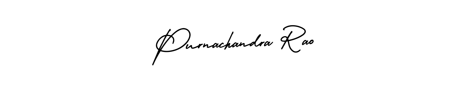 Create a beautiful signature design for name Purnachandra Rao. With this signature (AmerikaSignatureDemo-Regular) fonts, you can make a handwritten signature for free. Purnachandra Rao signature style 3 images and pictures png