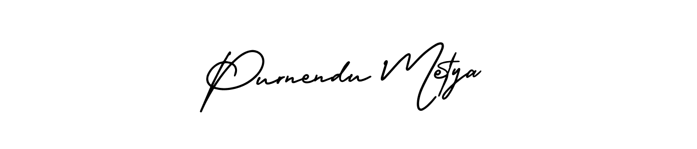 Purnendu Metya stylish signature style. Best Handwritten Sign (AmerikaSignatureDemo-Regular) for my name. Handwritten Signature Collection Ideas for my name Purnendu Metya. Purnendu Metya signature style 3 images and pictures png