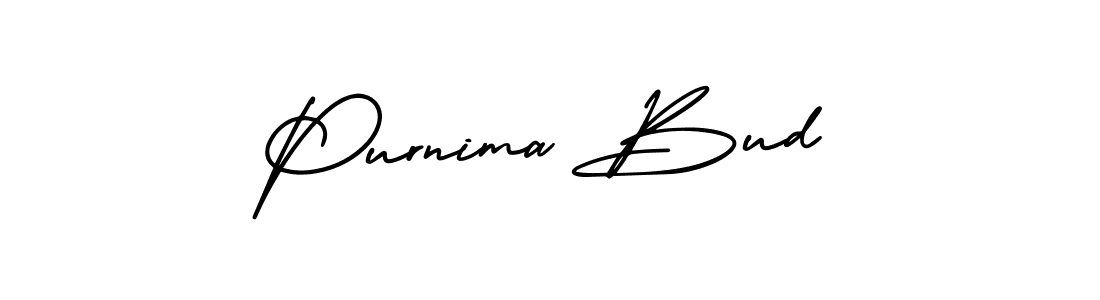 How to make Purnima Bud signature? AmerikaSignatureDemo-Regular is a professional autograph style. Create handwritten signature for Purnima Bud name. Purnima Bud signature style 3 images and pictures png