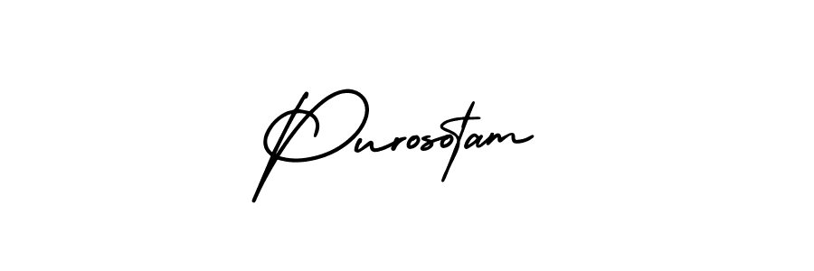 You should practise on your own different ways (AmerikaSignatureDemo-Regular) to write your name (Purosotam) in signature. don't let someone else do it for you. Purosotam signature style 3 images and pictures png