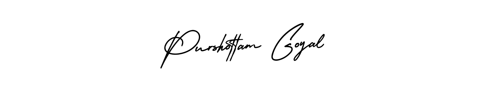 Make a beautiful signature design for name Purshottam Goyal. With this signature (AmerikaSignatureDemo-Regular) style, you can create a handwritten signature for free. Purshottam Goyal signature style 3 images and pictures png