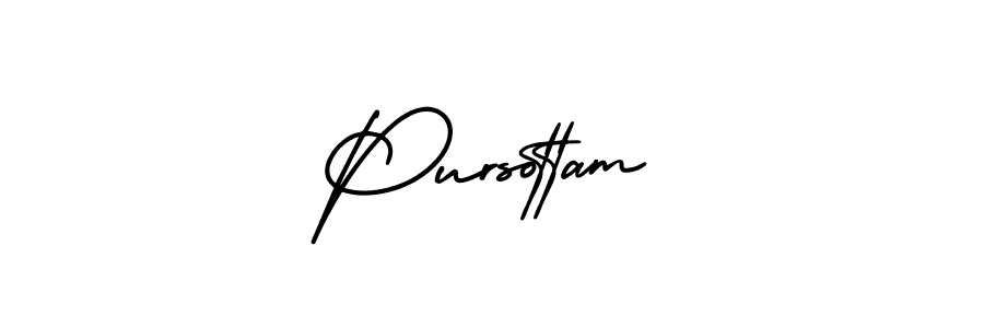Use a signature maker to create a handwritten signature online. With this signature software, you can design (AmerikaSignatureDemo-Regular) your own signature for name Pursottam. Pursottam signature style 3 images and pictures png