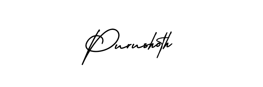 Design your own signature with our free online signature maker. With this signature software, you can create a handwritten (AmerikaSignatureDemo-Regular) signature for name Purushoth. Purushoth signature style 3 images and pictures png