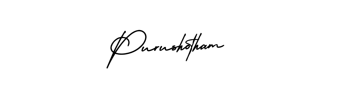 Purushotham stylish signature style. Best Handwritten Sign (AmerikaSignatureDemo-Regular) for my name. Handwritten Signature Collection Ideas for my name Purushotham. Purushotham signature style 3 images and pictures png