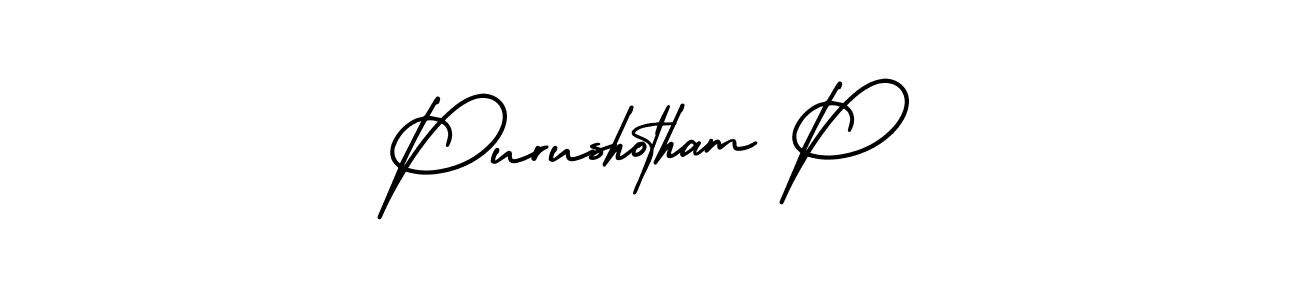 How to make Purushotham P signature? AmerikaSignatureDemo-Regular is a professional autograph style. Create handwritten signature for Purushotham P name. Purushotham P signature style 3 images and pictures png