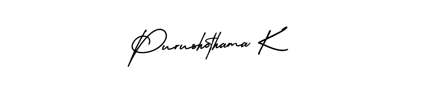 Create a beautiful signature design for name Purushothama K. With this signature (AmerikaSignatureDemo-Regular) fonts, you can make a handwritten signature for free. Purushothama K signature style 3 images and pictures png