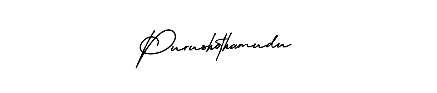 Make a beautiful signature design for name Purushothamudu. With this signature (AmerikaSignatureDemo-Regular) style, you can create a handwritten signature for free. Purushothamudu signature style 3 images and pictures png