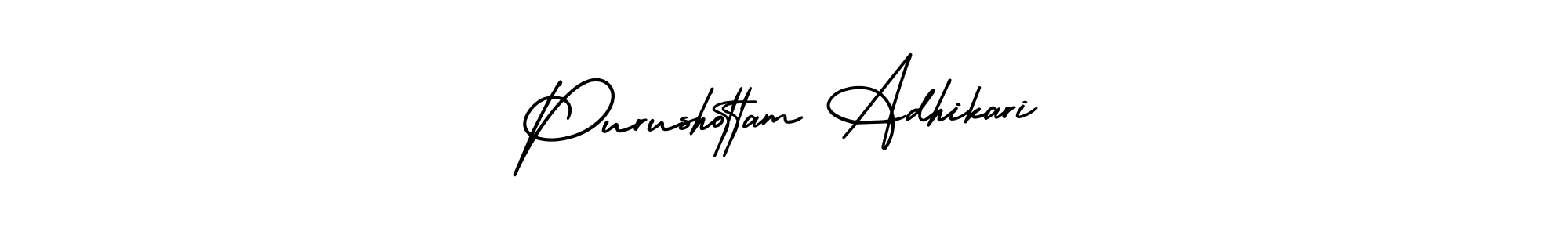It looks lik you need a new signature style for name Purushottam Adhikari. Design unique handwritten (AmerikaSignatureDemo-Regular) signature with our free signature maker in just a few clicks. Purushottam Adhikari signature style 3 images and pictures png