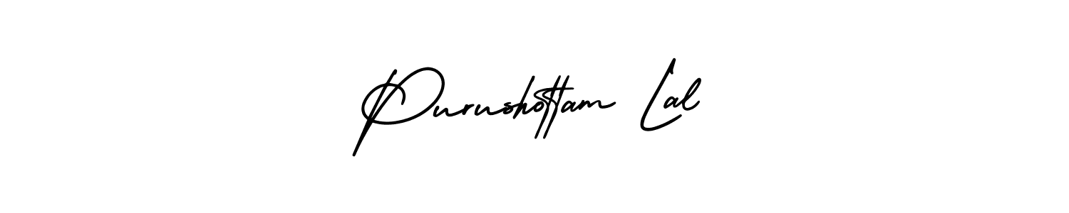 The best way (AmerikaSignatureDemo-Regular) to make a short signature is to pick only two or three words in your name. The name Purushottam Lal include a total of six letters. For converting this name. Purushottam Lal signature style 3 images and pictures png