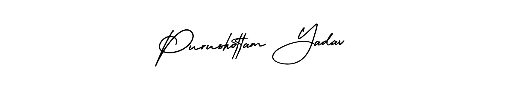 AmerikaSignatureDemo-Regular is a professional signature style that is perfect for those who want to add a touch of class to their signature. It is also a great choice for those who want to make their signature more unique. Get Purushottam Yadav name to fancy signature for free. Purushottam Yadav signature style 3 images and pictures png