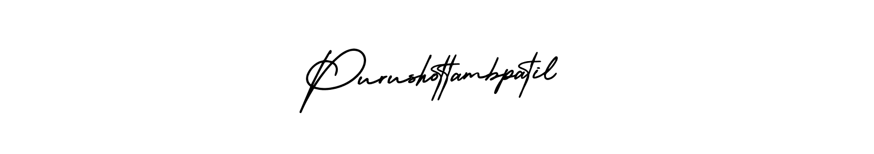 Purushottambpatil stylish signature style. Best Handwritten Sign (AmerikaSignatureDemo-Regular) for my name. Handwritten Signature Collection Ideas for my name Purushottambpatil. Purushottambpatil signature style 3 images and pictures png