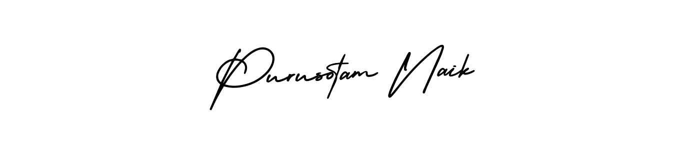 You should practise on your own different ways (AmerikaSignatureDemo-Regular) to write your name (Purusotam Naik) in signature. don't let someone else do it for you. Purusotam Naik signature style 3 images and pictures png