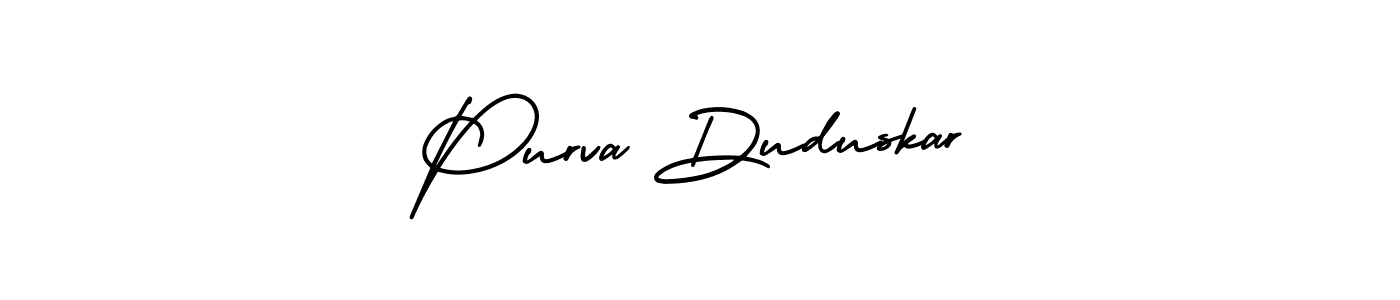 Also we have Purva Duduskar name is the best signature style. Create professional handwritten signature collection using AmerikaSignatureDemo-Regular autograph style. Purva Duduskar signature style 3 images and pictures png