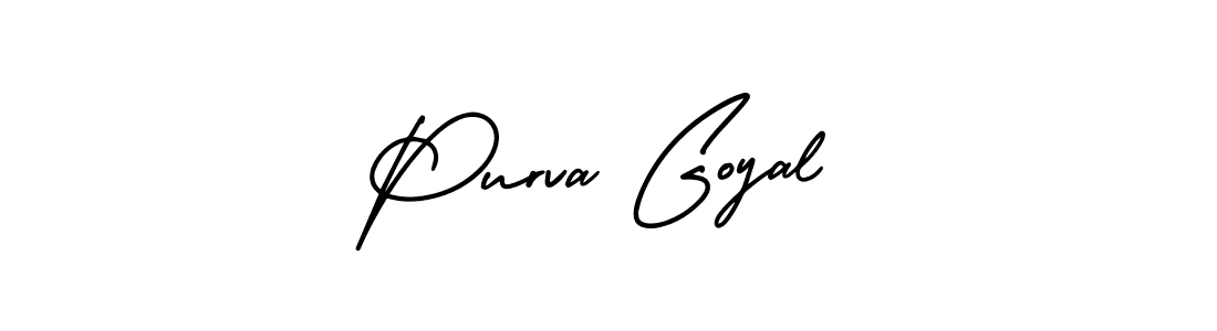 How to make Purva Goyal signature? AmerikaSignatureDemo-Regular is a professional autograph style. Create handwritten signature for Purva Goyal name. Purva Goyal signature style 3 images and pictures png