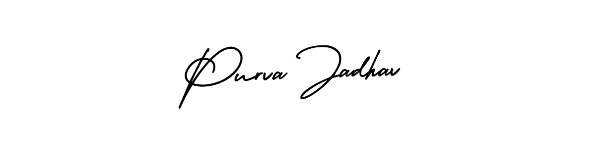 Make a beautiful signature design for name Purva Jadhav. With this signature (AmerikaSignatureDemo-Regular) style, you can create a handwritten signature for free. Purva Jadhav signature style 3 images and pictures png