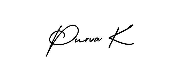 Also we have Purva K name is the best signature style. Create professional handwritten signature collection using AmerikaSignatureDemo-Regular autograph style. Purva K signature style 3 images and pictures png