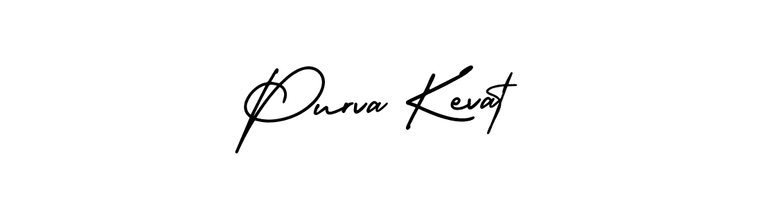 How to make Purva Kevat name signature. Use AmerikaSignatureDemo-Regular style for creating short signs online. This is the latest handwritten sign. Purva Kevat signature style 3 images and pictures png