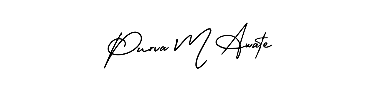 Once you've used our free online signature maker to create your best signature AmerikaSignatureDemo-Regular style, it's time to enjoy all of the benefits that Purva M Awate name signing documents. Purva M Awate signature style 3 images and pictures png