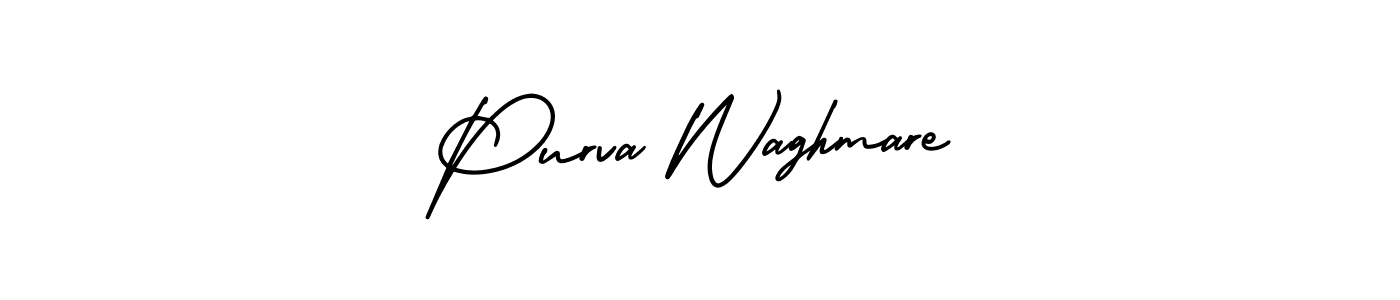 Make a beautiful signature design for name Purva Waghmare. With this signature (AmerikaSignatureDemo-Regular) style, you can create a handwritten signature for free. Purva Waghmare signature style 3 images and pictures png