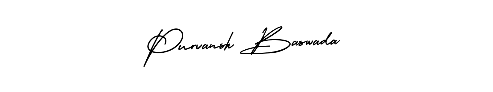 Use a signature maker to create a handwritten signature online. With this signature software, you can design (AmerikaSignatureDemo-Regular) your own signature for name Purvansh Baswada. Purvansh Baswada signature style 3 images and pictures png