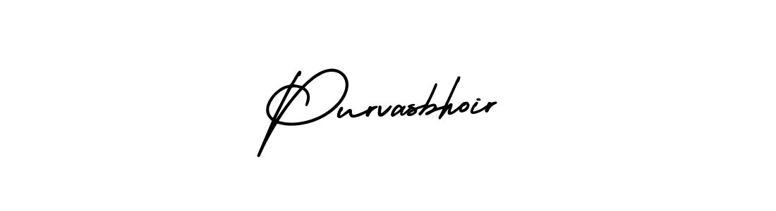 Use a signature maker to create a handwritten signature online. With this signature software, you can design (AmerikaSignatureDemo-Regular) your own signature for name Purvasbhoir. Purvasbhoir signature style 3 images and pictures png