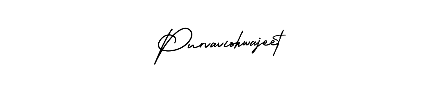 How to make Purvavishwajeet name signature. Use AmerikaSignatureDemo-Regular style for creating short signs online. This is the latest handwritten sign. Purvavishwajeet signature style 3 images and pictures png