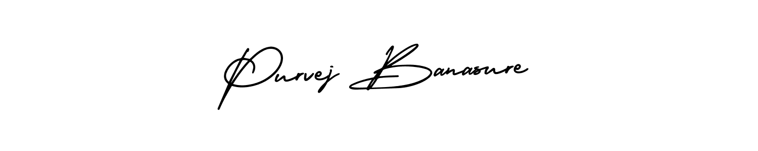Also You can easily find your signature by using the search form. We will create Purvej Banasure name handwritten signature images for you free of cost using AmerikaSignatureDemo-Regular sign style. Purvej Banasure signature style 3 images and pictures png