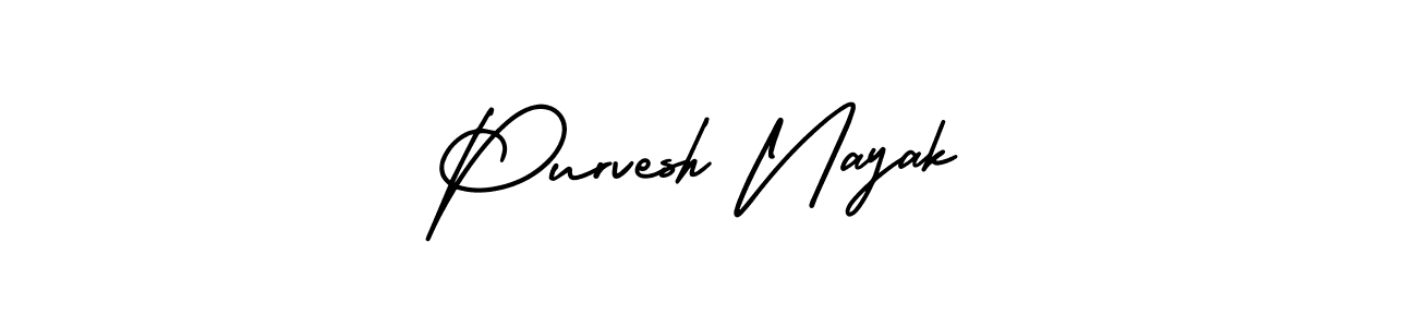 Make a beautiful signature design for name Purvesh Nayak. With this signature (AmerikaSignatureDemo-Regular) style, you can create a handwritten signature for free. Purvesh Nayak signature style 3 images and pictures png