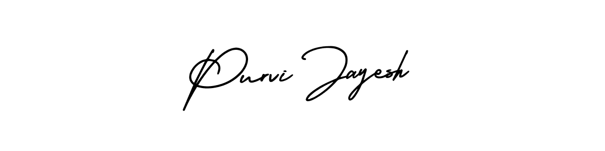 Purvi Jayesh stylish signature style. Best Handwritten Sign (AmerikaSignatureDemo-Regular) for my name. Handwritten Signature Collection Ideas for my name Purvi Jayesh. Purvi Jayesh signature style 3 images and pictures png
