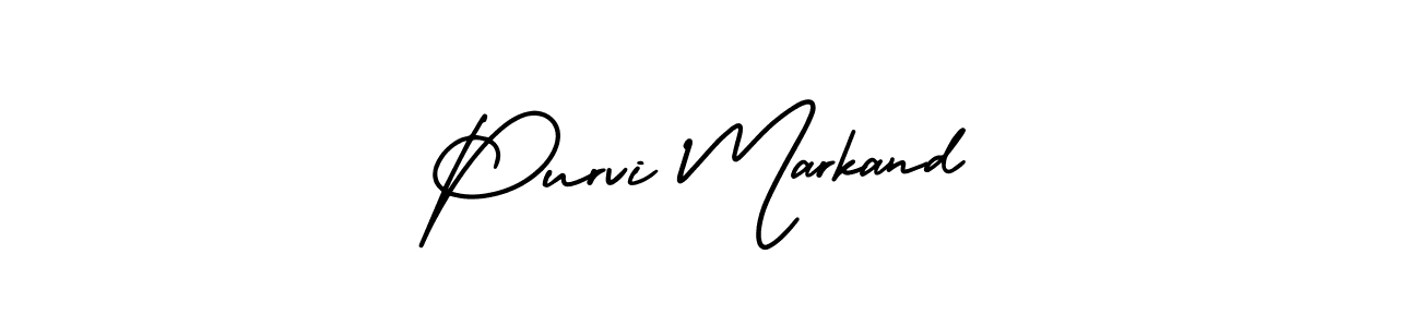 Use a signature maker to create a handwritten signature online. With this signature software, you can design (AmerikaSignatureDemo-Regular) your own signature for name Purvi Markand. Purvi Markand signature style 3 images and pictures png