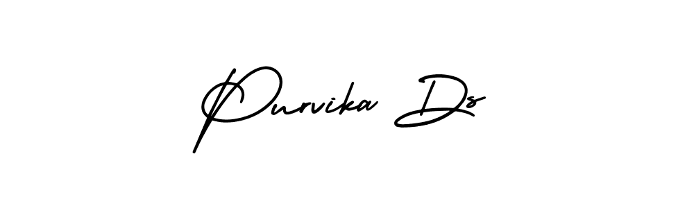 AmerikaSignatureDemo-Regular is a professional signature style that is perfect for those who want to add a touch of class to their signature. It is also a great choice for those who want to make their signature more unique. Get Purvika Ds name to fancy signature for free. Purvika Ds signature style 3 images and pictures png