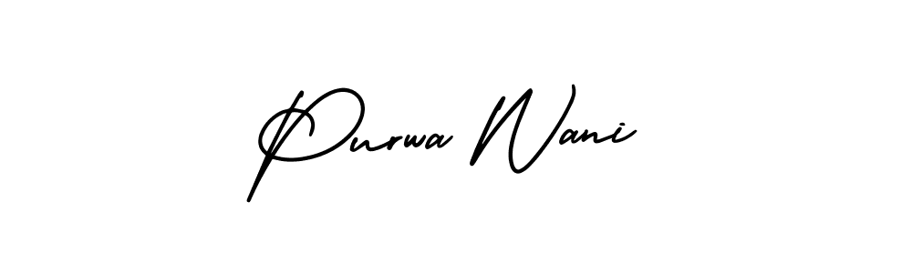 Create a beautiful signature design for name Purwa Wani. With this signature (AmerikaSignatureDemo-Regular) fonts, you can make a handwritten signature for free. Purwa Wani signature style 3 images and pictures png